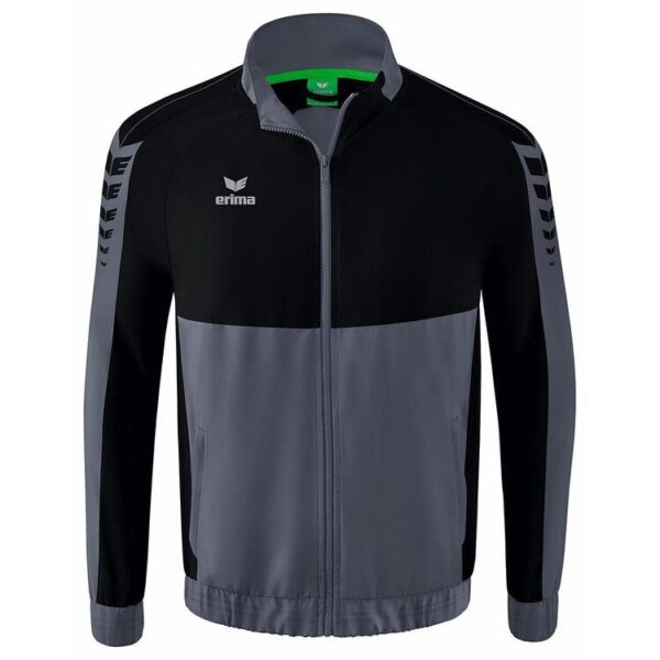 Erima Six Wings Pr?sentationsjacke 1012201 slate grey/schwarz 140