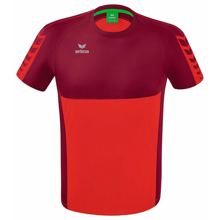 erima six wings t shirt 1082205 rot bordeaux 152