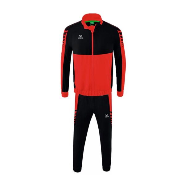 Erima Six Wings Worker Trainingsanzug - Farbe: rot/schwarz - Gr. XXL