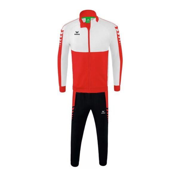 Erima Six Wings Worker Trainingsanzug - Farbe: rot/wei? - Gr. XL