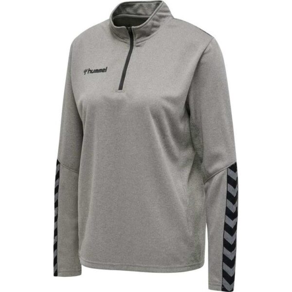 Hummel AUTHENTIC HALF ZIP SWEATSHIRT Damen GREY MELANGE 204929-2006...