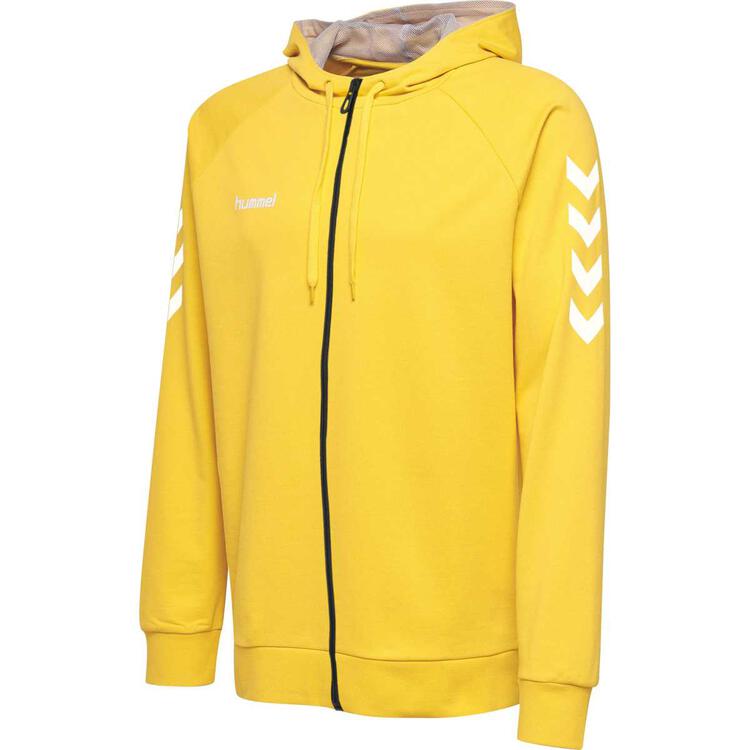 hummel hmlgo cotton zip hoodie woman sports yellow 204232 5001 gr l