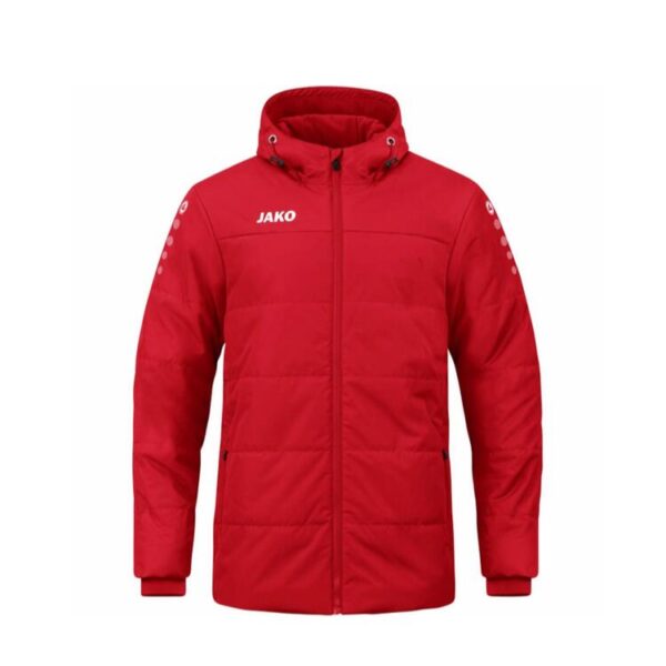 Jako Coachjacke Team mit Kapuze 7103-100 rot Gr. 128