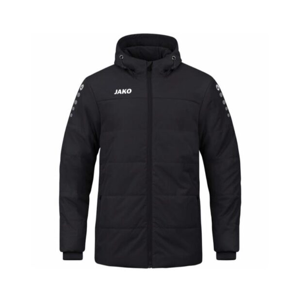 Jako Coachjacke Team mit Kapuze 7103-800 schwarz Gr. 128