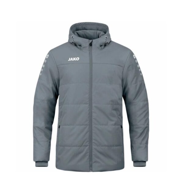 Jako Coachjacke Team mit Kapuze 7103-840 steingrau Gr. 140