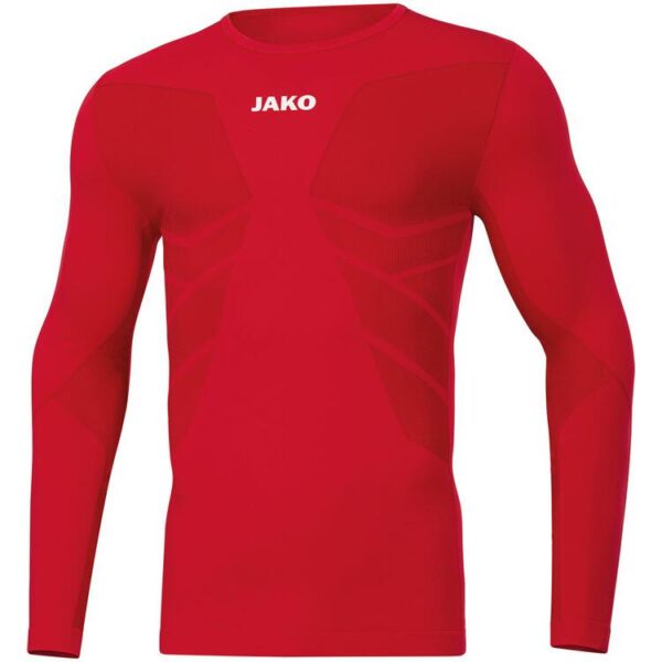 Jako Longsleeve Comfort Recycelt 6456-110 sportrot - Gr. XS