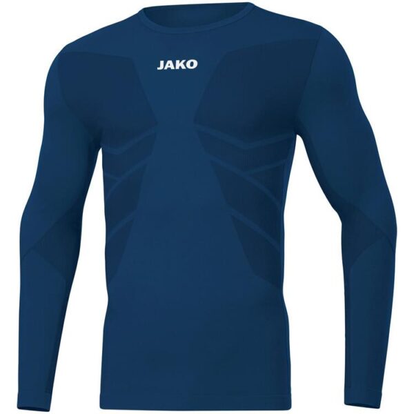 Jako Longsleeve Comfort Recycelt 6456-930 navy - Gr. 3XS