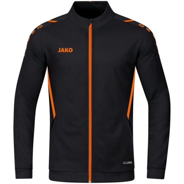 Jako Polyesterjacke Challenge 9321 schwarz/neonorange Gr. 34