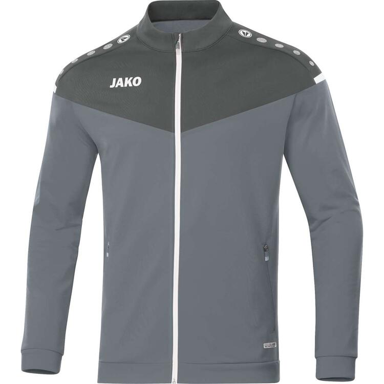 jako polyesterjacke champ 20 9320 40 steingrau anthra light gr 116