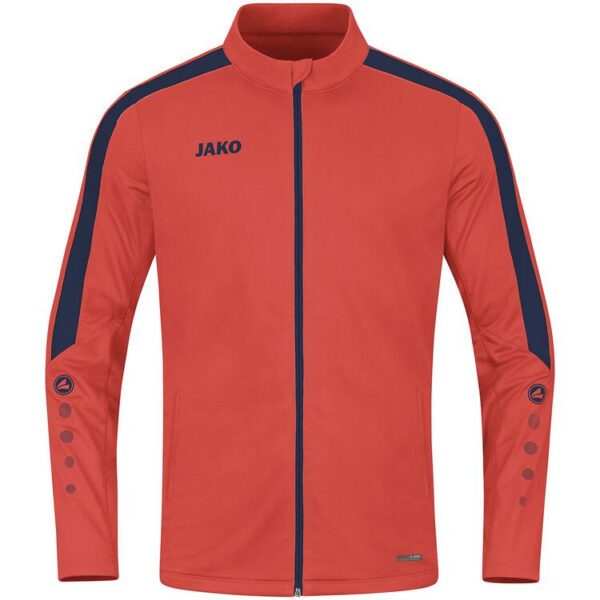 Jako Polyesterjacke Power 9323 375 flame/marine - Gr. 164