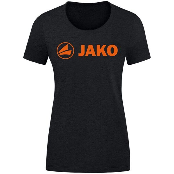 Jako T-Shirt Promo (2021) 6160-506 schwarz meliert/neonorange Gr. 34