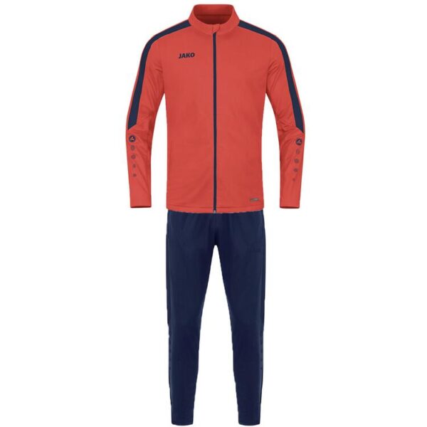 Jako Trainingsanzug Polyester Power - Farbe: flame/marine - Gr. 128