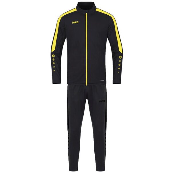 Jako Trainingsanzug Polyester Power - Farbe: schwarz/citro - Gr. 116