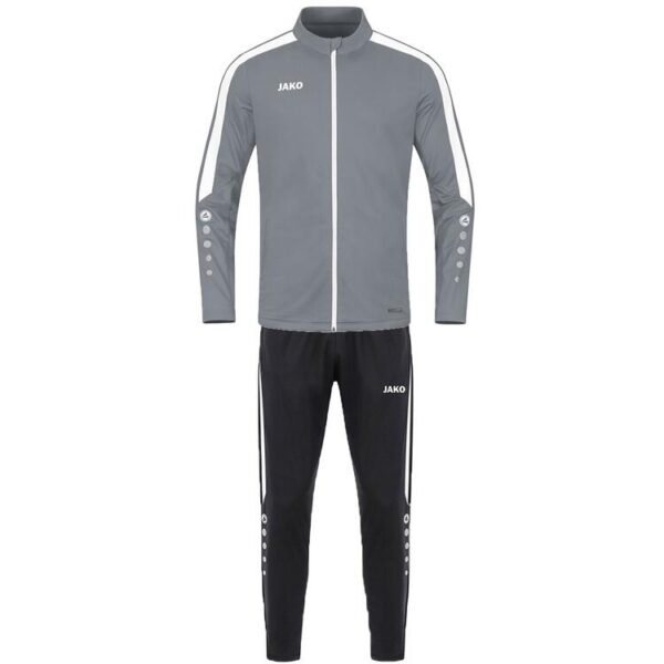 Jako Trainingsanzug Polyester Power - Farbe: steingrau - Gr. 128