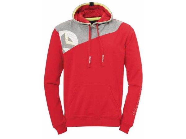 Kempa CORE 2.0 HOODY rot/dark grau melange 116