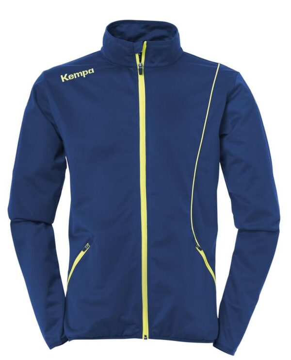 Kempa Curve Classic Jacke 200508309 deep blau/fluo gelb Gr. 128