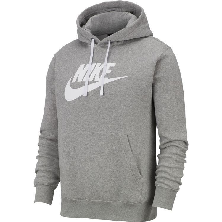 nike nike sportswear club fleece mens g dk grey heather matte silver white bv2973 63 gr