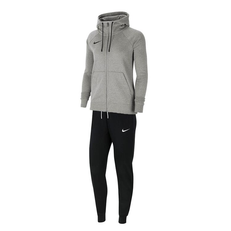 nike team club 20 trainingsanzug damen mit full zip hoody farbe dark grey heather black gr