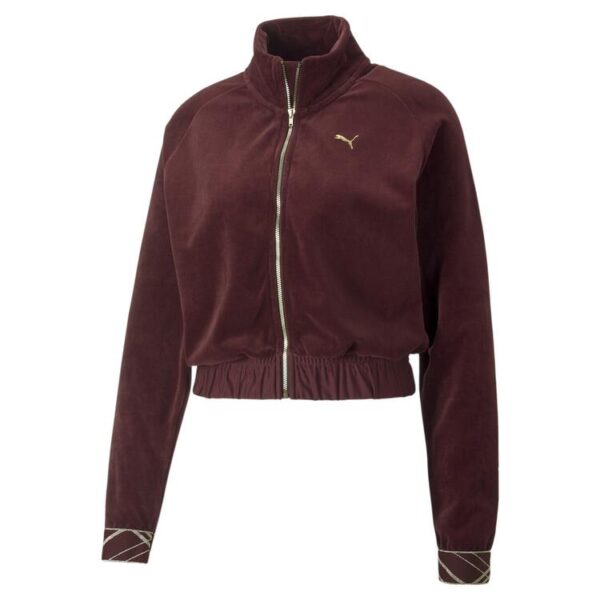 Puma Deco Glam Velour Full Zip 522254 Aubergine - Gr. M