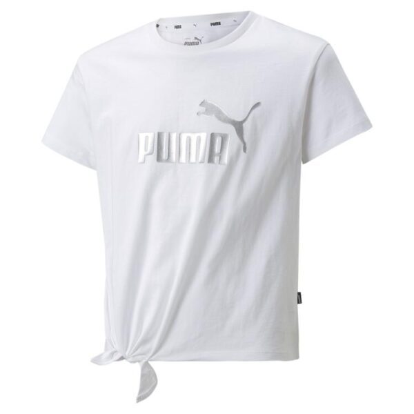 Puma ESS+ Logo Knotted Tee G 846956 Puma White - Gr. 140