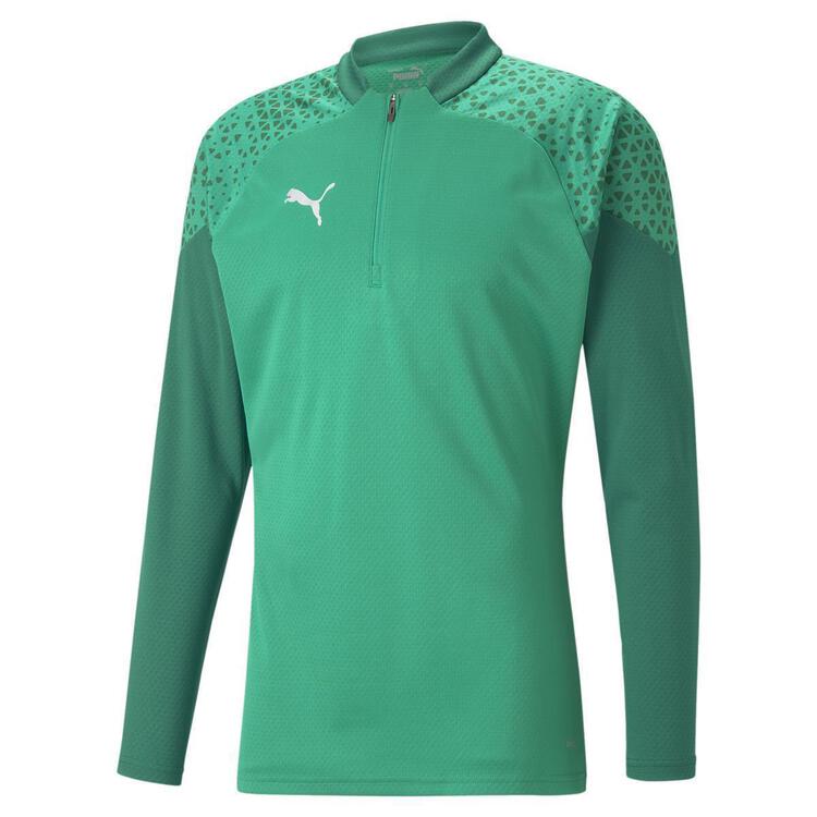 puma teamcup training 1 4 zip top 657982 pepper green gr s