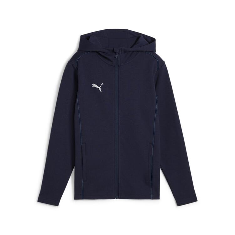 puma teamfinal casuals hooded jkt jr 658529 puma navy puma silver gr 140