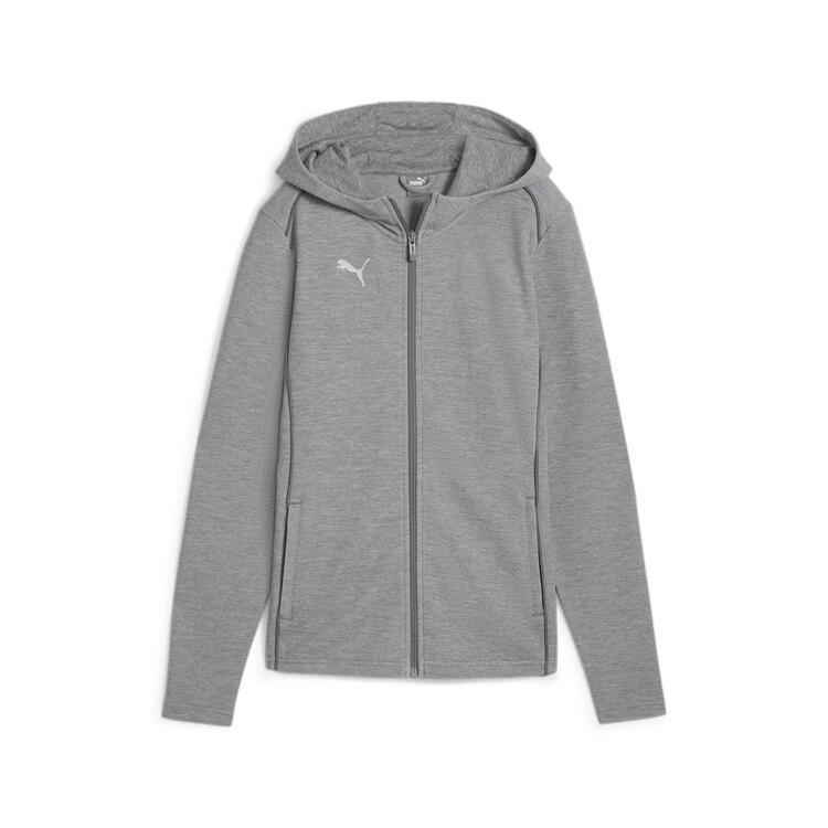 puma teamfinal casuals hooded jkt wmn 658531 medium gray heather puma silver gr m