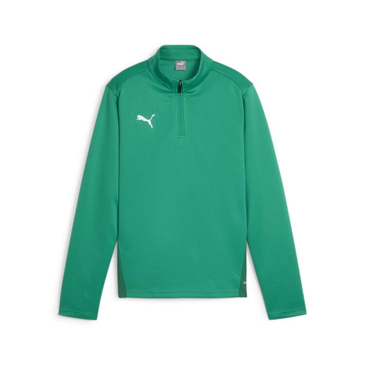 puma teamgoal training 1 4 zip top jr 658632 sport green puma white power green gr 128