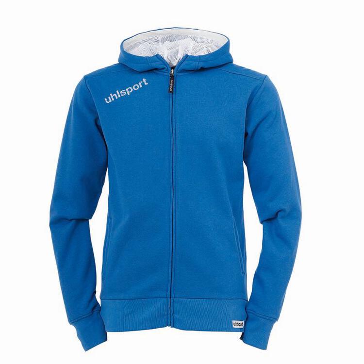 uhlsport essential kapuzenjacke azurblau 100210203 gr