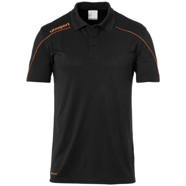 Uhlsport STREAM 22 POLO SHIRT 100220422 schwarz/fluo orange Gr. XL