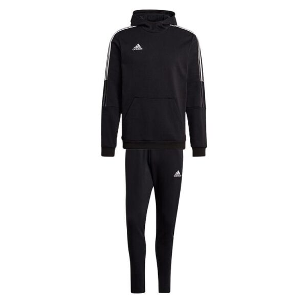 Adidas Tiro 21 Sweat Trainingsanzug Herren mit Hoody - Farbe: BLACK...