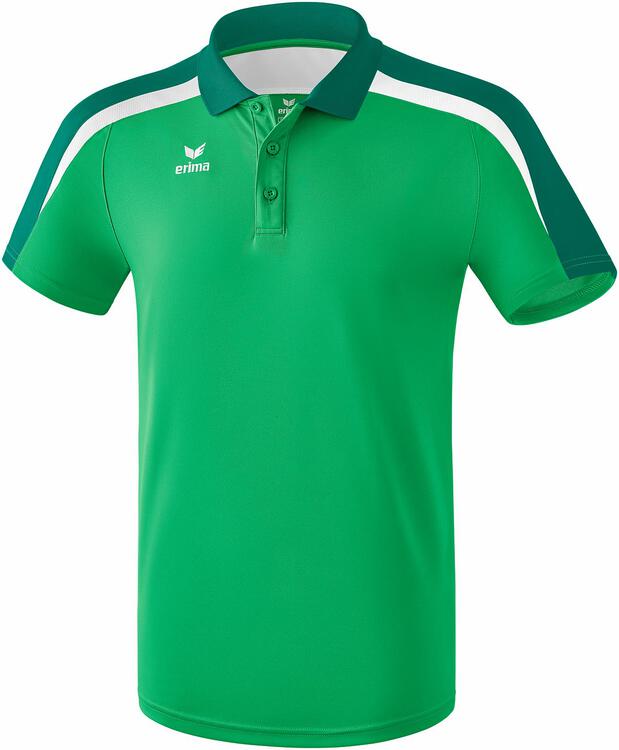 erima liga 20 poloshirt smaragd evergreen weiss 1111823 erwachsene gr