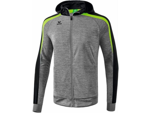 Erima Liga 2.0 Trainingsjacke mit Kapuze grau melange/schwarz/green...