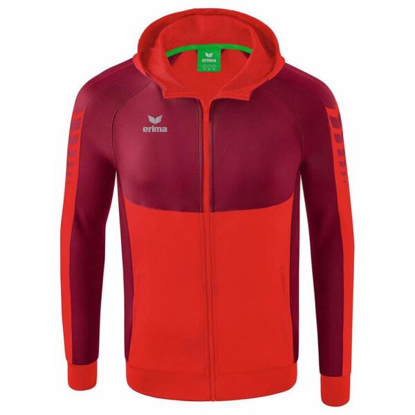 Erima Six Wings Trainingsjacke mit Kapuze 1032205 rot/bordeaux -...