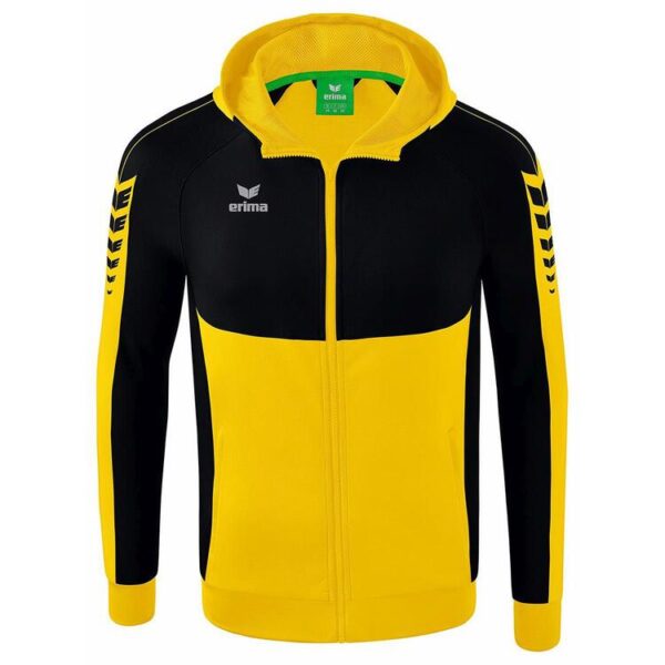 Erima Six Wings Trainingsjacke mit Kapuze 1032213 gelb/schwarz -...