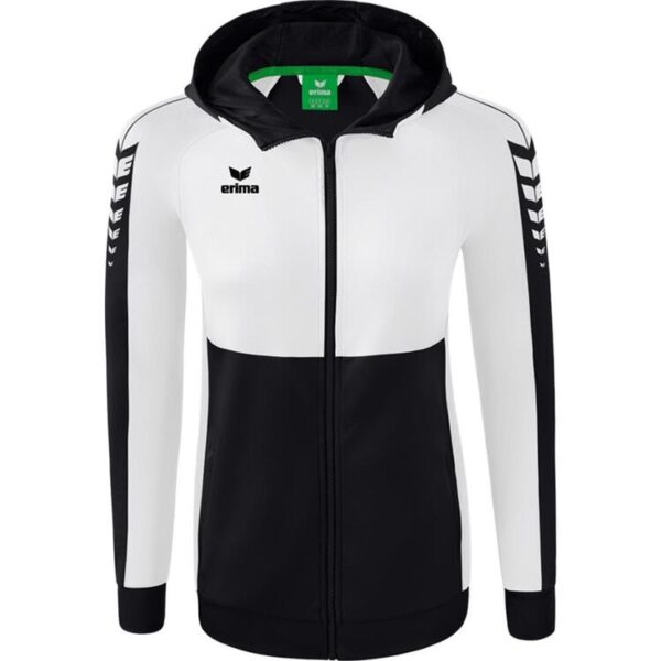 Erima Six Wings Trainingsjacke mit Kapuze 1032225 schwarz/wei? -...