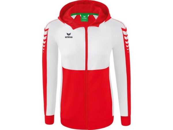 Erima Six Wings Trainingsjacke mit Kapuze 1032226 rot/wei? - Gr. 34