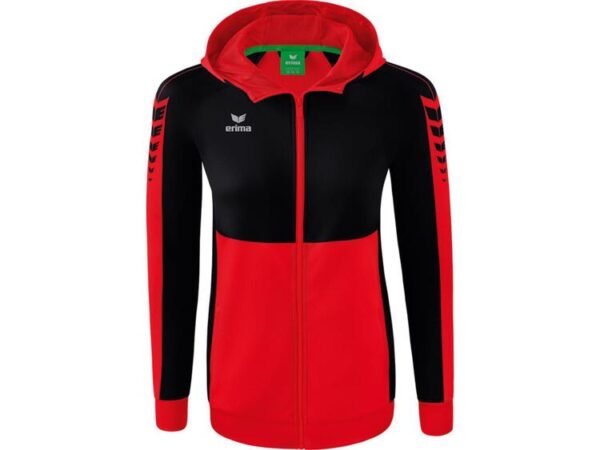 Erima Six Wings Trainingsjacke mit Kapuze Damen rot/schwarz Gr??e: 34