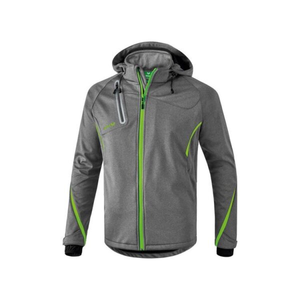 Erima Softshell Jacke Function Junior grau melange/gr?n 9060710 Gr....