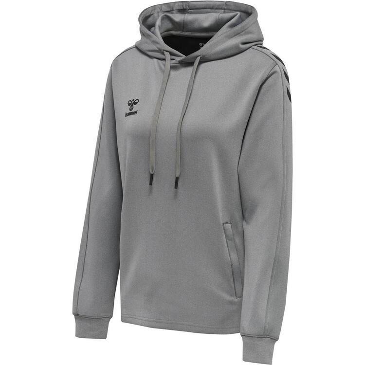 hummel core xk poly hoody damen 212649 2006 grey melange gr l