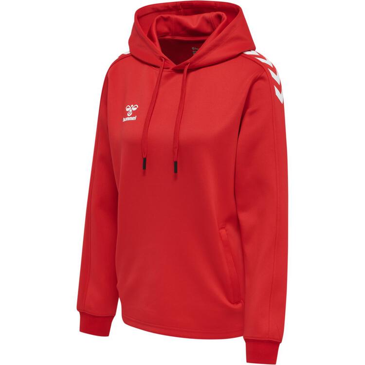 hummel core xk poly hoody damen 212649 3062 true red gr