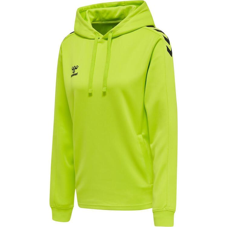 hummel core xk poly hoody damen 212649 5045 lime popsicle gr l