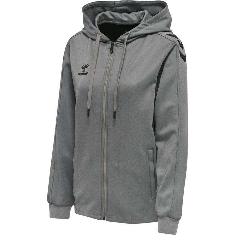 hummel core xk poly zip hoody damen 212650 2006 grey melange gr