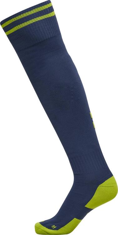 hummel element football socken dark denim lime punch 204046 6616 gr 27 30