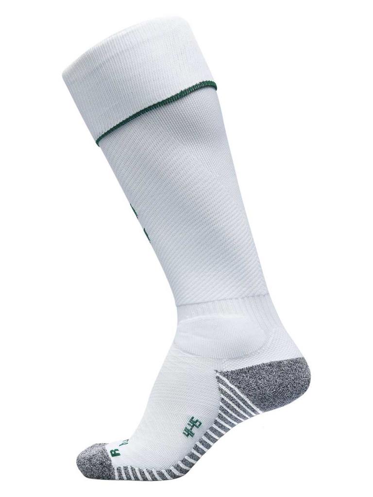 hummel pro football sock 17 18 white evergreen 201160 9004 gr 10