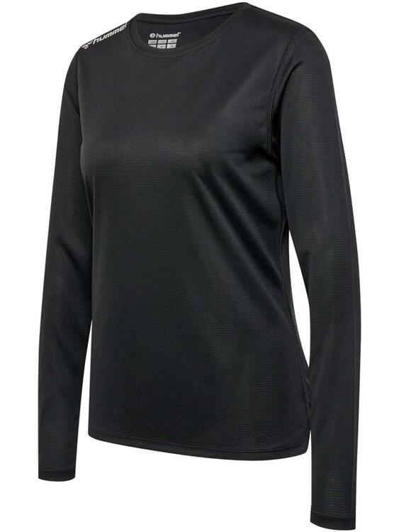 hummel run shirt langarm damen 227246 black gr