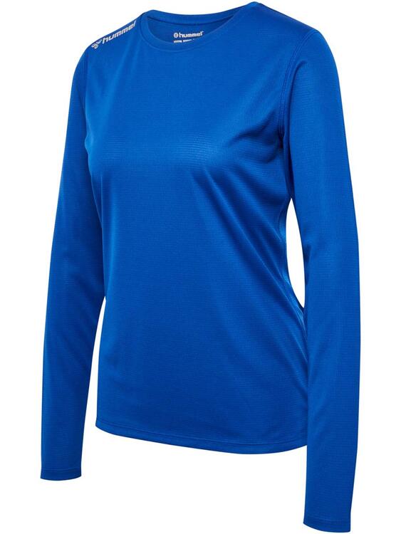 hummel run shirt langarm damen 227246 true blue gr