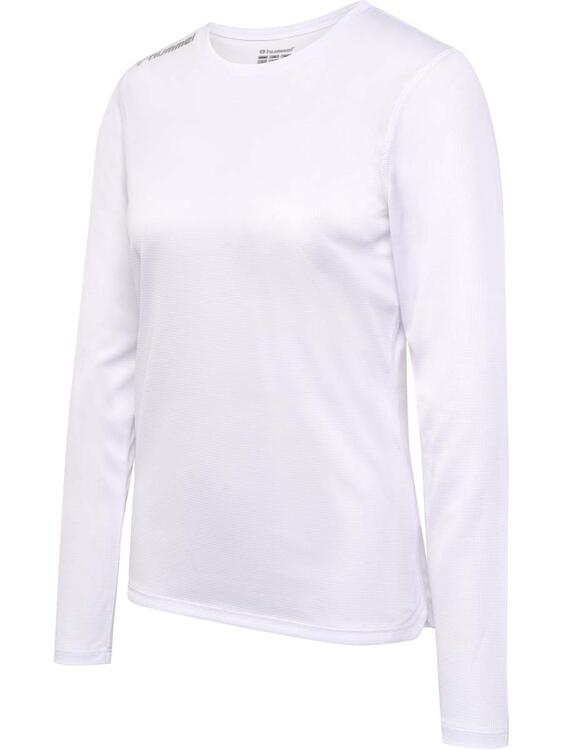 hummel run shirt langarm damen 227246 white gr