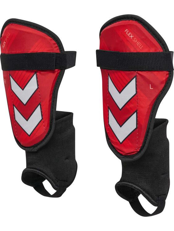 hummel shin guards flex shell schienbeinschoner 224972 pompeian red gr l