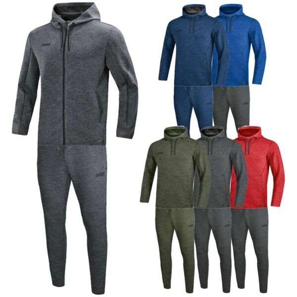 Jako Jogginganzug Premium Basics mit Kapuzensweat anthrazit meliert...